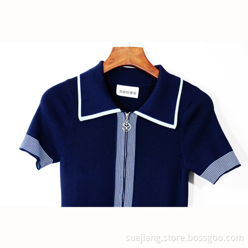 Women Short Sleeve Sport Style Casual Dress